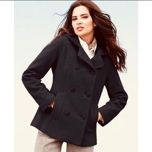 Jason Kole Double-Breasted Pea Coat Gray Size L